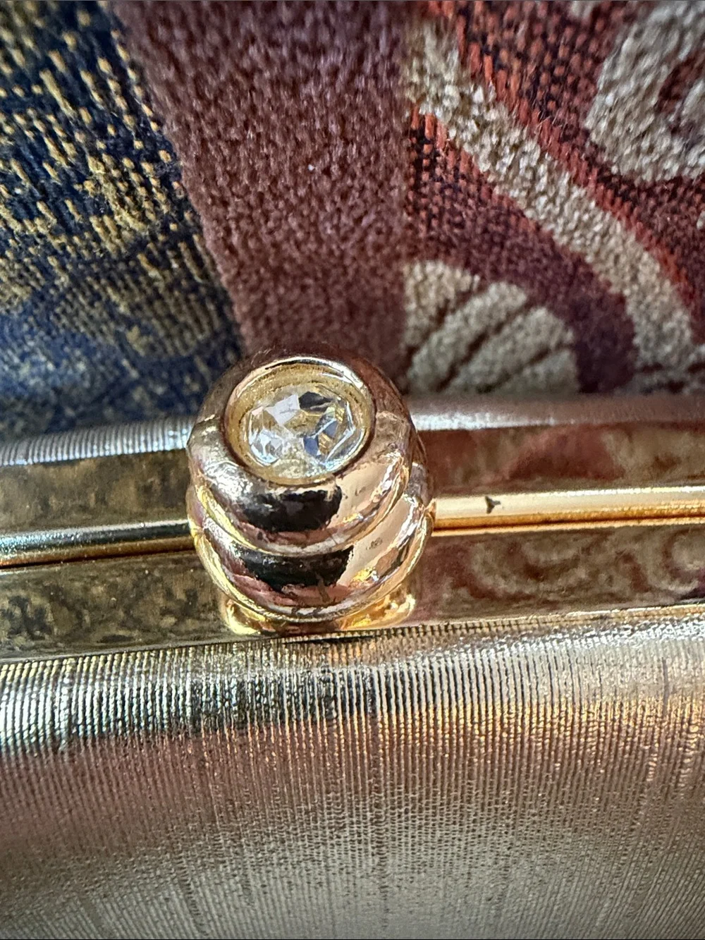 Vintage 3 in 1 Gold Evening Clutch Handbag